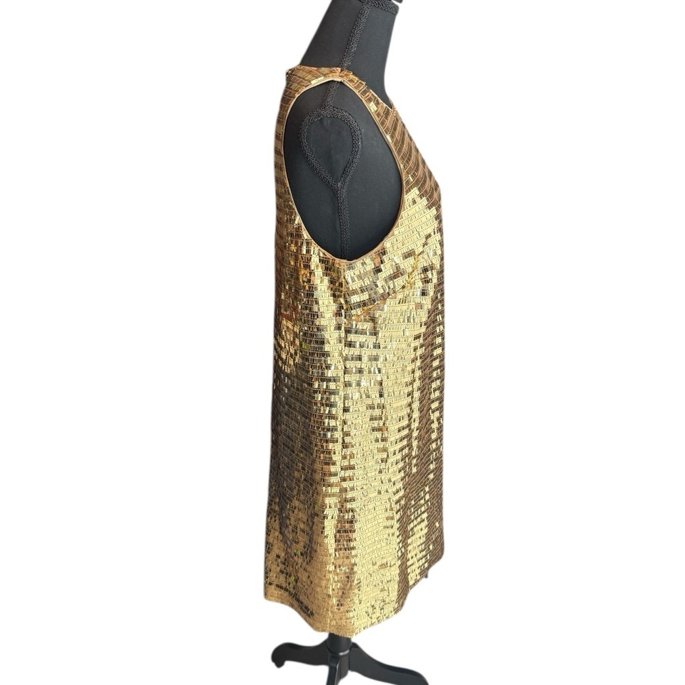 Trina Turk Koa Gold Tiki Tangle Sequin Shift Dress Size 2 6 8 NWT Party Glam - Picture 7 of 15